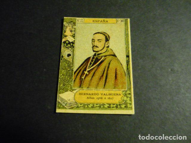 Sammeln alte Sammelbilder: BERNARDO VALBUENA ESCRITOR ANTIGUO CROMO COLECCION CAJA DE CERILLAS
