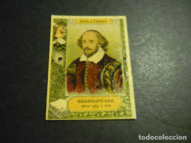 Sammeln alte Sammelbilder: SHAKESPEARE ESCRITOR ANTIGUO CROMO COLECCION CAJA DE CERILLAS