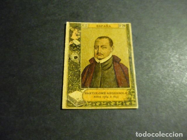Sammeln alte Sammelbilder: BARTOLOME ARGENSOLA ESCRITOR ANTIGUO CROMO COLECCION CAJA DE CERILLAS