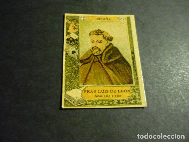 Collectable Antique Stickers: FRAY LUIS DE LEON ESCRITOR ANTIGUO CROMO COLECCION CAJA DE CERILLAS