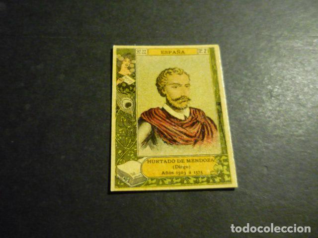 Sammeln alte Sammelbilder: HURTADO DE MENDOZA ESCRITOR ANTIGUO CROMO COLECCION CAJA DE CERILLAS