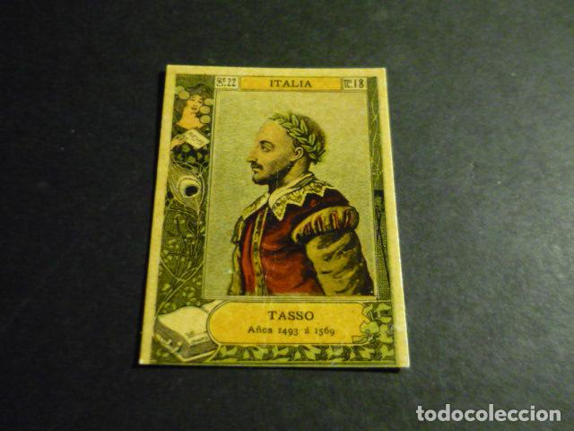Sammeln alte Sammelbilder: TASSO ESCRITOR ANTIGUO CROMO COLECCION CAJA DE CERILLAS