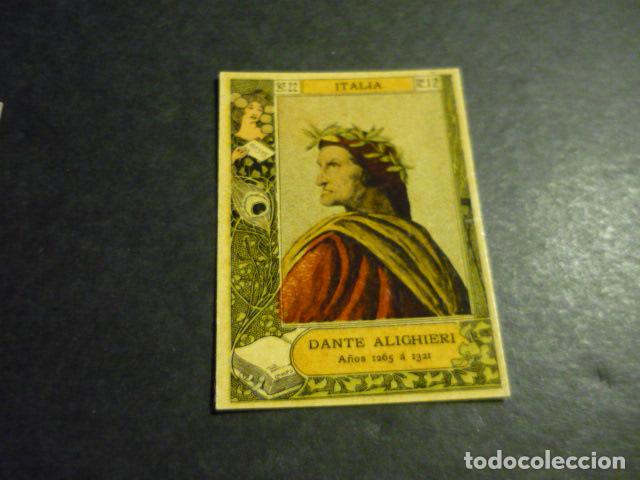 Collectable Antique Stickers: DANTE ALIGHIERI ESCRITOR ANTIGUO CROMO COLECCION CAJA DE CERILLAS