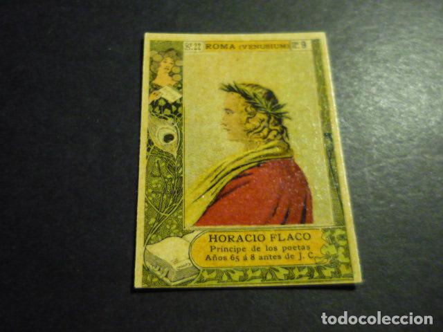 Collectable Antique Stickers: HORACIO FLACO ESCRITOR ANTIGUO CROMO COLECCION CAJA DE CERILLAS