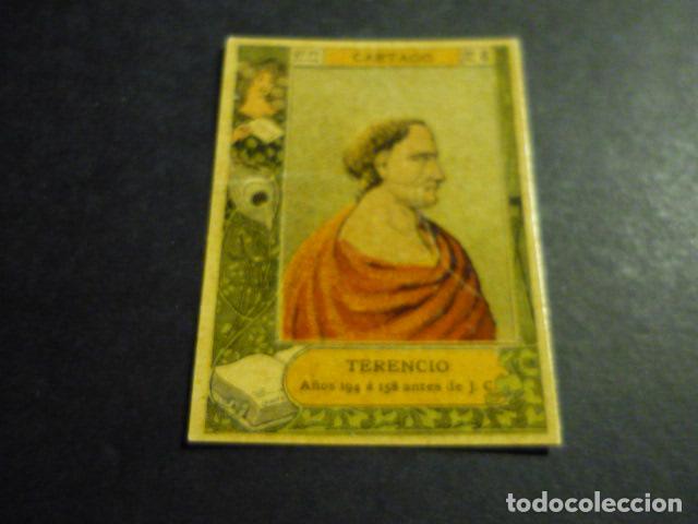 Collectable Antique Stickers: TERENCIO ESCRITOR ANTIGUO CROMO COLECCION CAJA DE CERILLAS