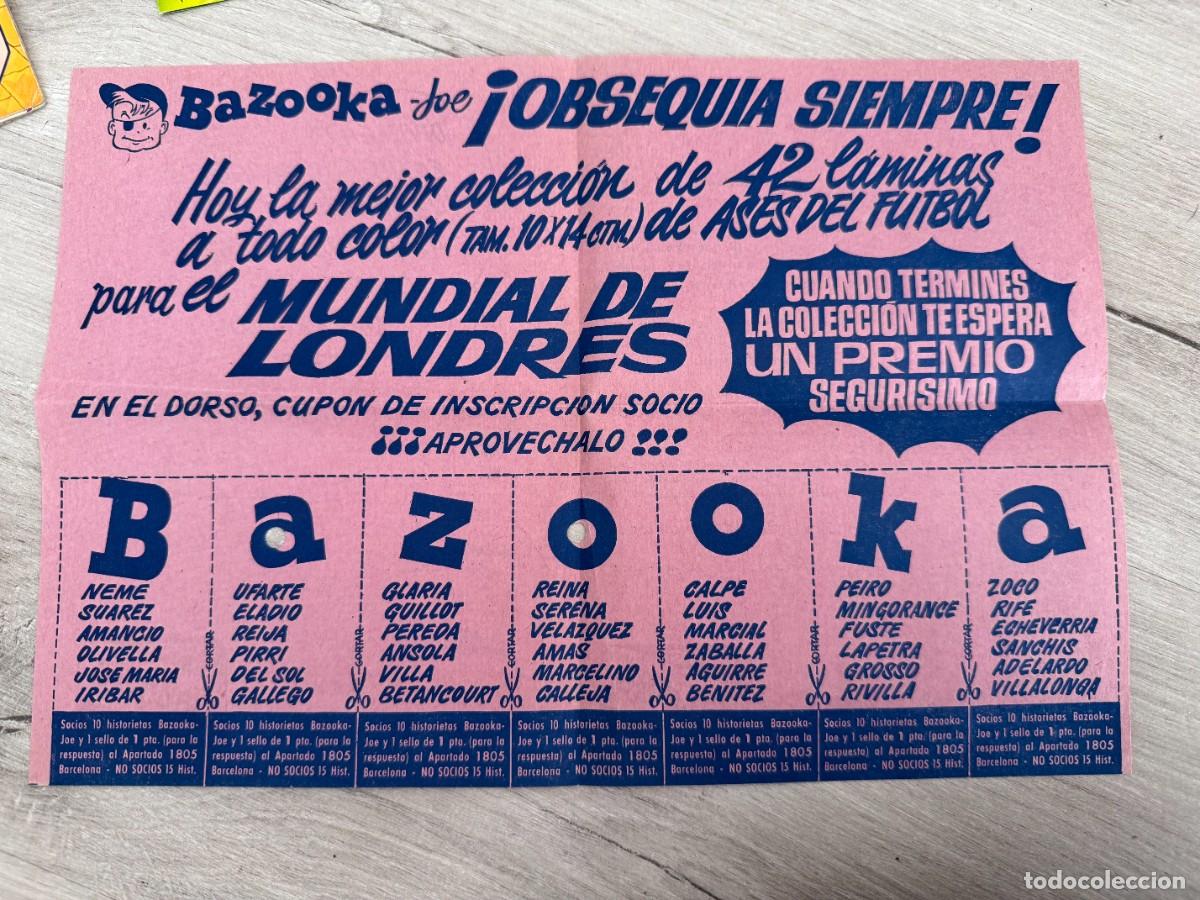 Coleccionismo Cromos antiguos: Folleto chicles Bazooka Mundial F&uacute;tbol Inglaterra 1966