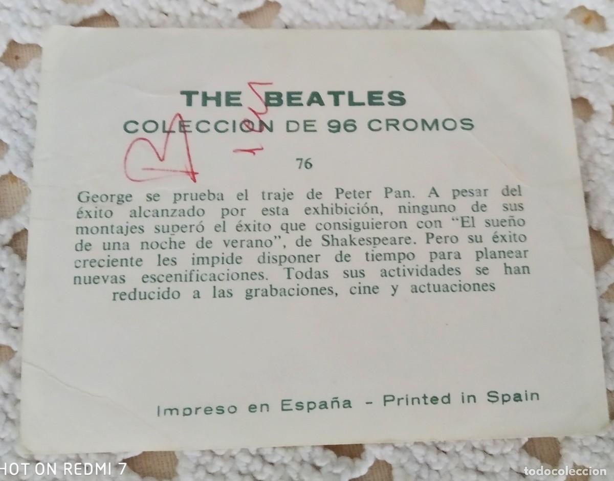 Coleccionismo Cromos antiguos: Cromo n 76 colecci&oacute;n de Los Beatles lanzada en Espa&ntilde;a a&ntilde;os 60