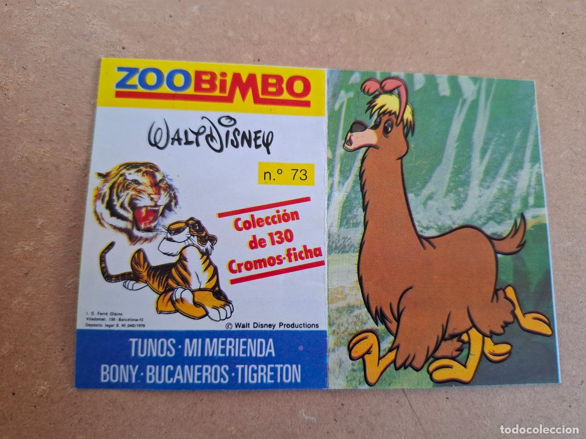 Coleccionismo Cromos antiguos: ZOOBIMBO WALT DISNEY BIMBO - CROMO N&ordm; 73 LLAMA ( NUNCA PEGADO ) - CPP1