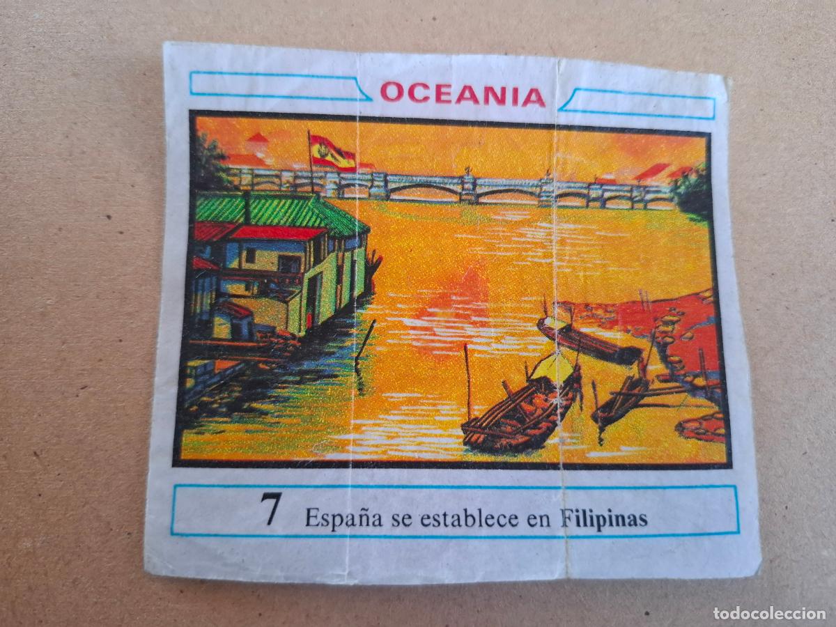 Coleccionismo Cromos antiguos: OCEANIA - DUNKIN - CROMO N&ordm; 7 ESPA&Ntilde;A SE ESTABLECE EN FILIPINAS - CPP1