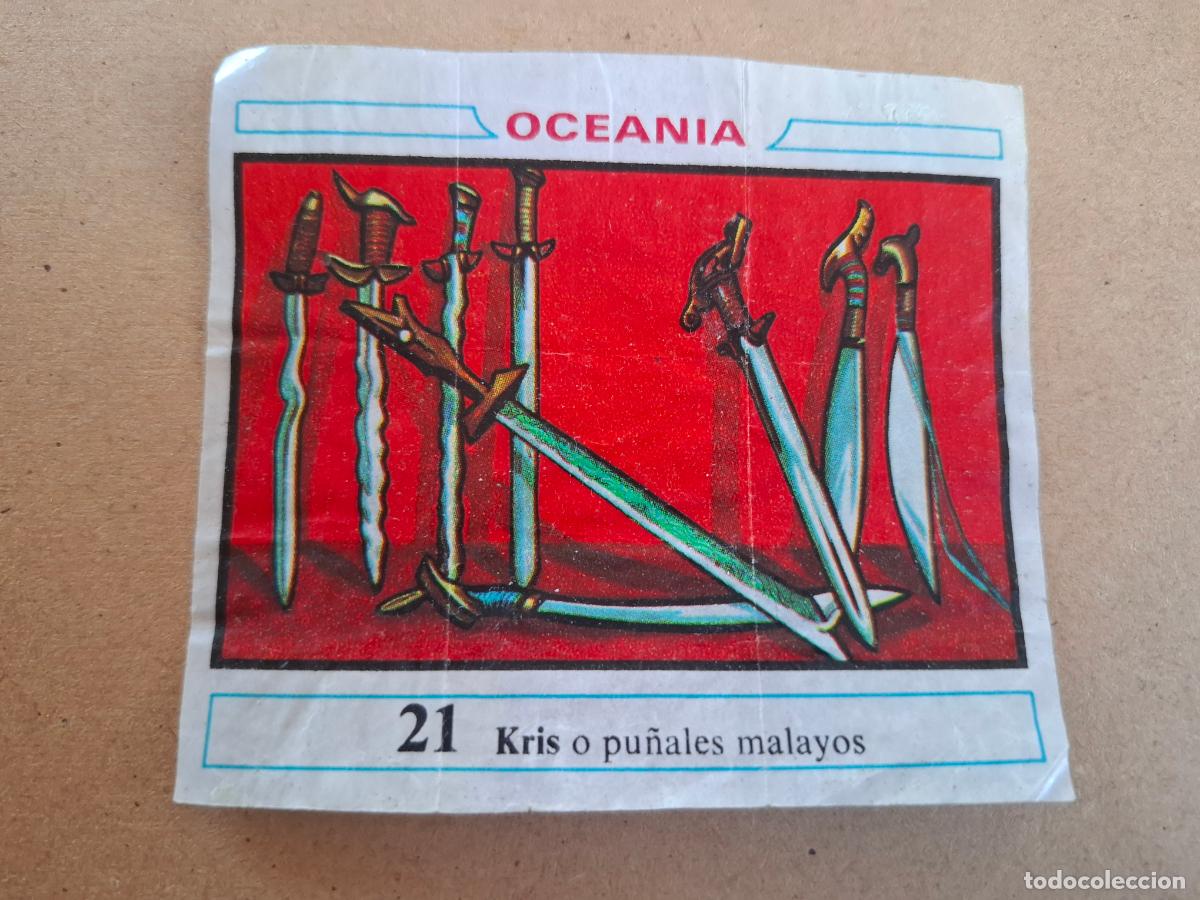 Coleccionismo Cromos antiguos: OCEANIA - DUNKIN - CROMO N&ordm; 21 KRIS O PU&Ntilde;ALES MALAYOS - CPP1