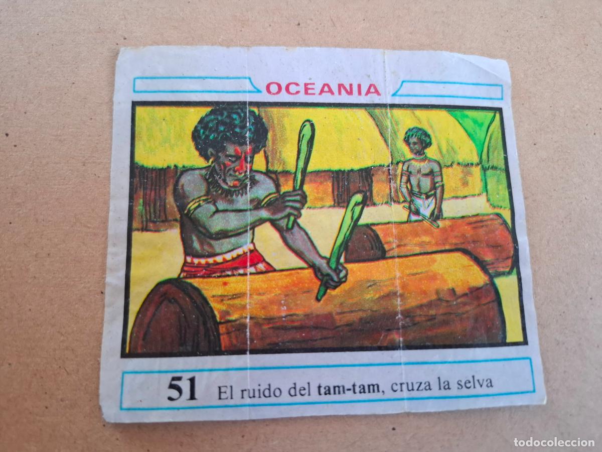 Coleccionismo Cromos antiguos: OCEANIA - DUNKIN - CROMO N&ordm; 51 EL RUIDO DEL TAM-TAM, CRUZA LA SELVA - CPP1