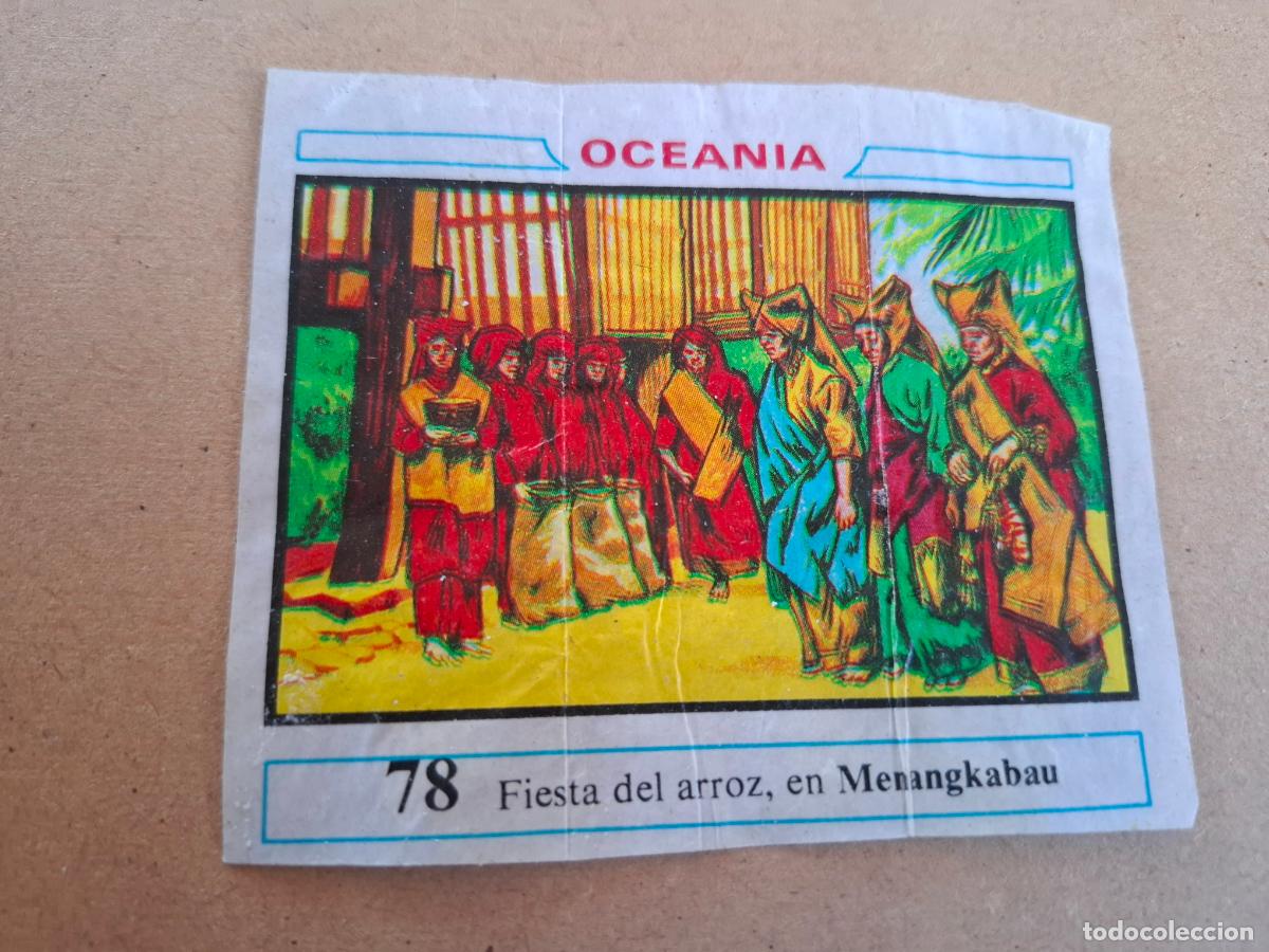 Coleccionismo Cromos antiguos: OCEANIA - DUNKIN - CROMO N&ordm; 78 FIESTA DEL ARROZ, EN MENANGKABAU - CPP1