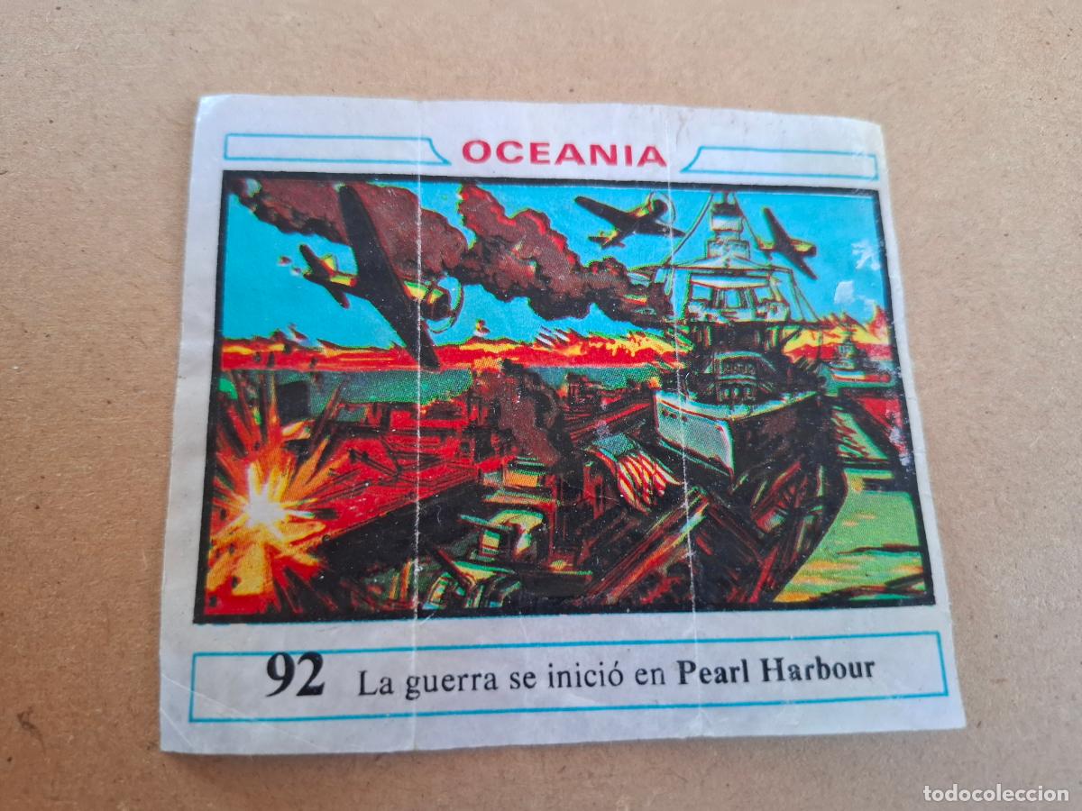 Coleccionismo Cromos antiguos: OCEANIA - DUNKIN - CROMO N&ordm; 92 LA GUERRA SE INICI&Oacute; EN PEARL HARBOR - CPP1