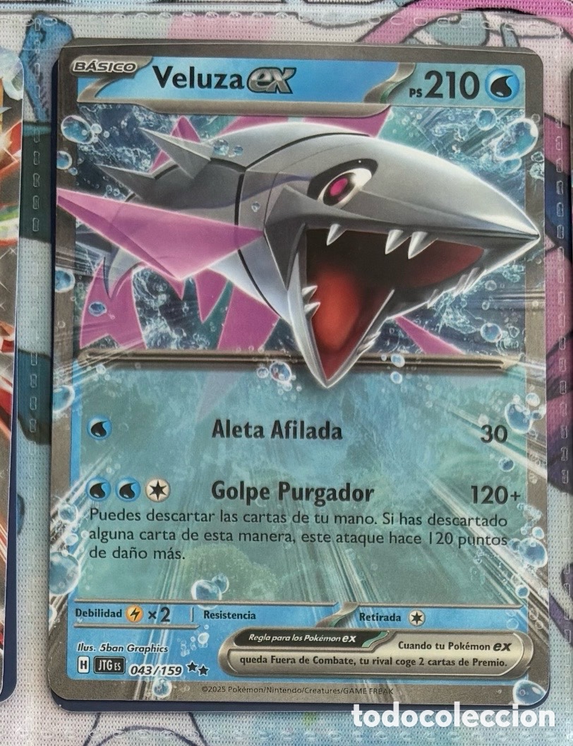 Coleccionismo Cromos antiguos: Carta EX Veluza Pokemon TCG
