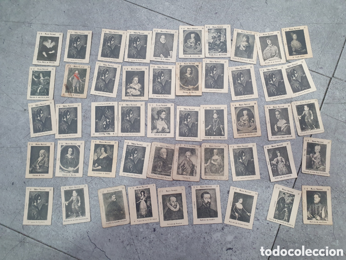 Coleccionismo Cromos antiguos: Lote de 49 fototipias Museo Nacional. Cerillas. (L127)