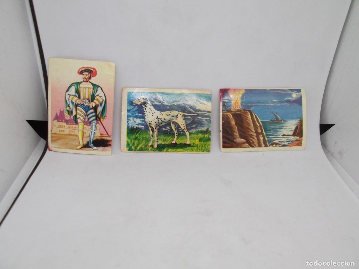 Coleccionismo Cromos antiguos: Lote de tres cromos Album Bimbo Conocimientos Universales.