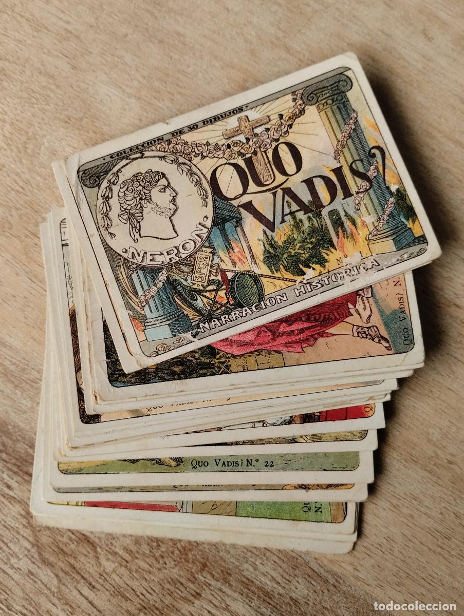 Coleccionismo Cromos antiguos: JHR - COLECCI&Oacute;N QUO VADIS? NARRACI&Oacute;N HIST&Oacute;RICA, 30 CROMOS COMPLETA. (CHOCOLATES ANGELICAL)
