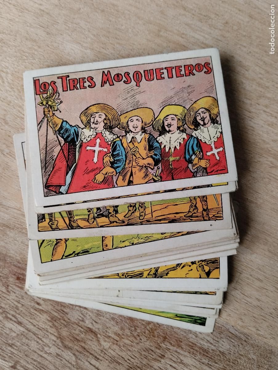 Coleccionismo Cromos antiguos: JHR - LOS TRES MOSQUETEROS COLECCION COMPLETA 40 CROMOS EL NI&Ntilde;O