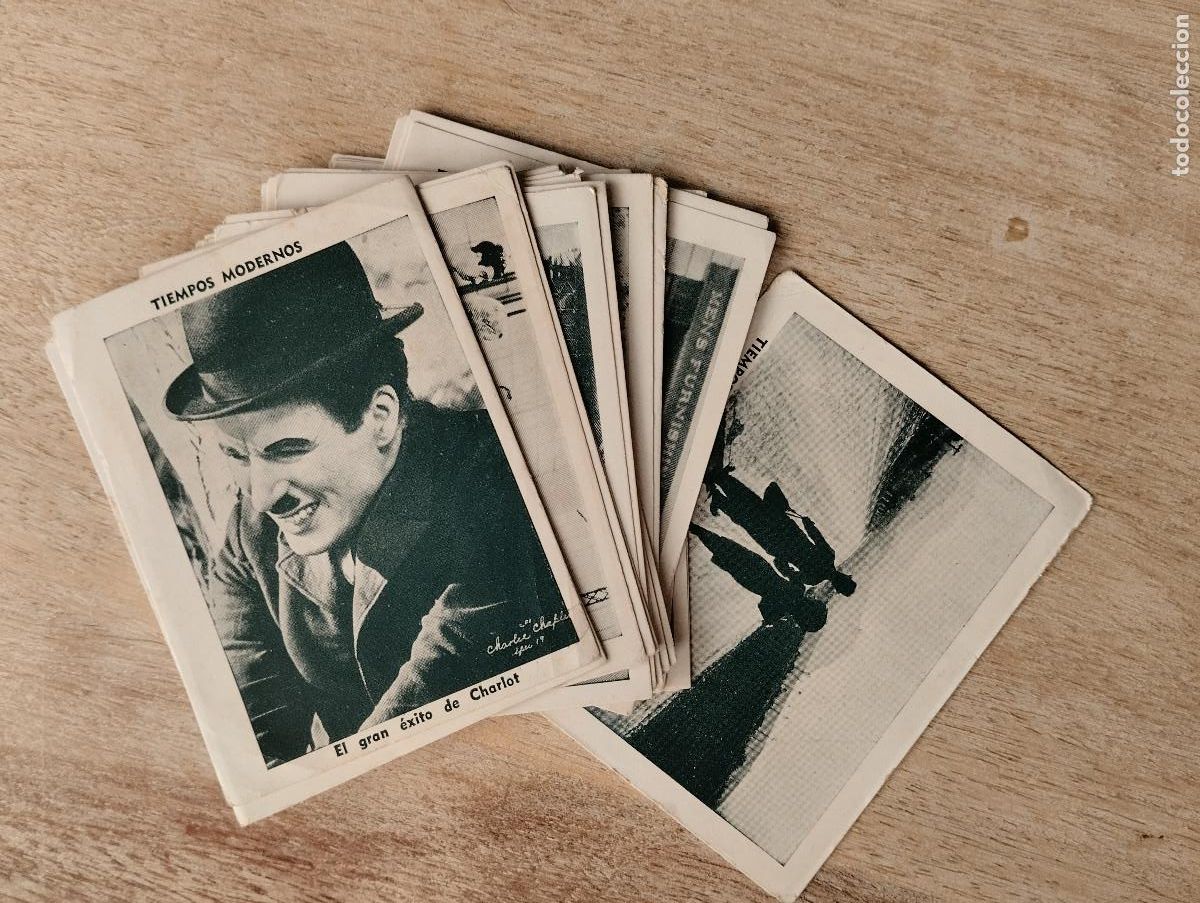 Coleccionismo Cromos antiguos: JHR - CINE 39 CROMOS TIEMPOS MODERNOS