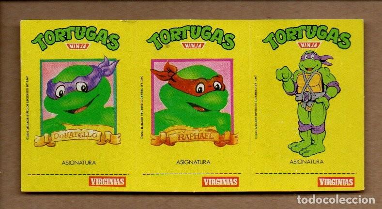 Coleccionismo Cromos antiguos: CROMOS TORTUGAS NINJA - VIRGINIAS - MARILLET CON LECHE.