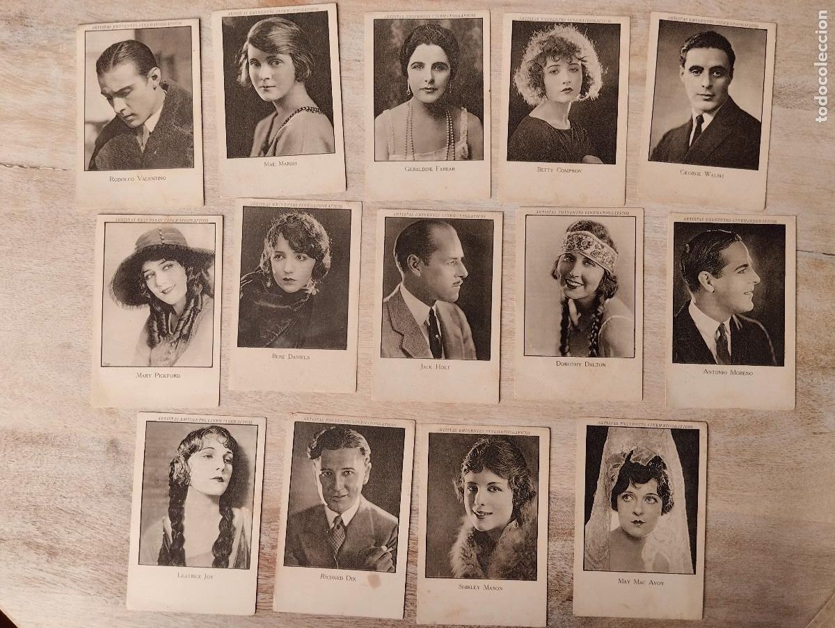 Coleccionismo Cromos antiguos: JHR - CINE 14 CROMOS ARTISTAS