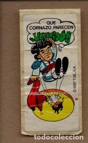 Coleccionismo Cromos antiguos: ANTIGUO CROMO ADHESIVO CHICLE, TVE 1987 - DUO SACAPUNTAS