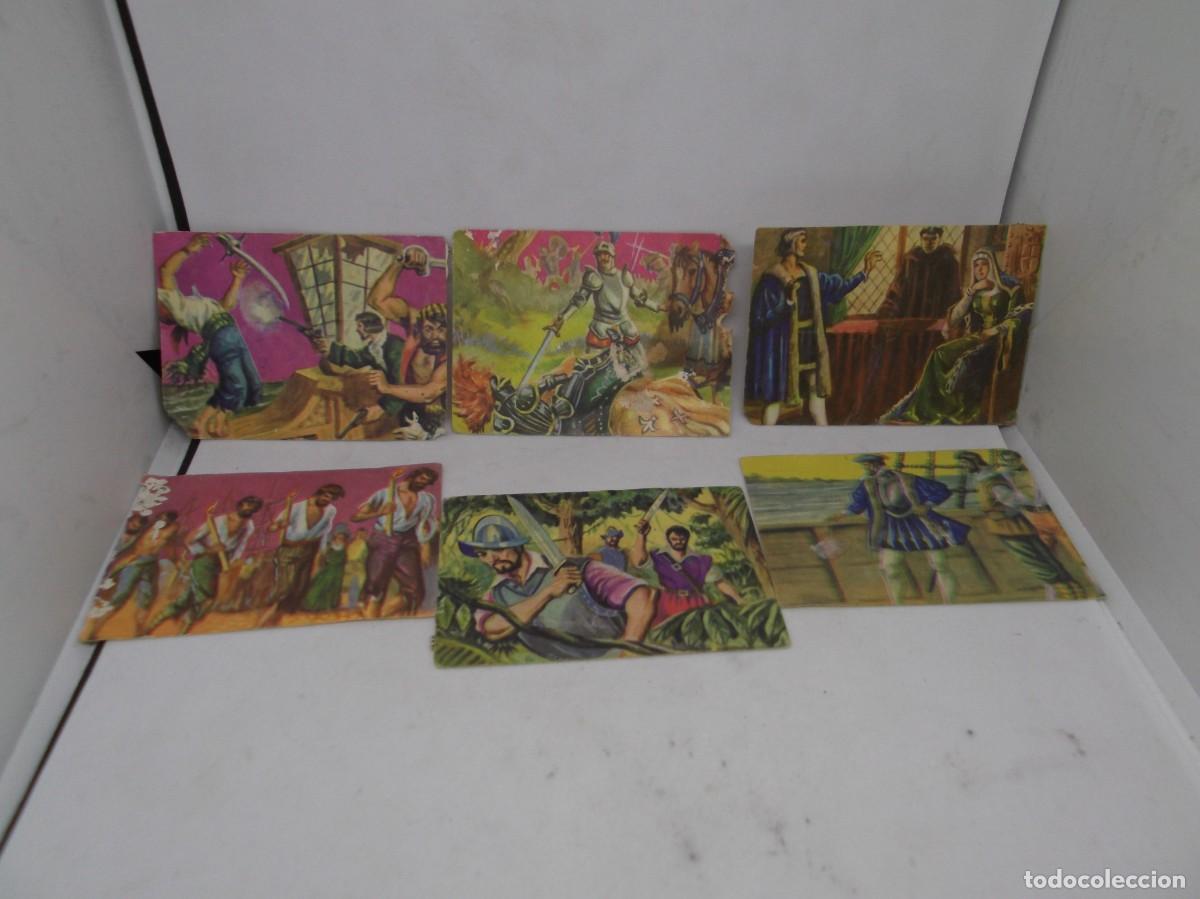 Sammeln alte Sammelbilder: Lote de seis cromos Espa&ntilde;a,sus descubrimientos y conquistas.Chocolates Perez