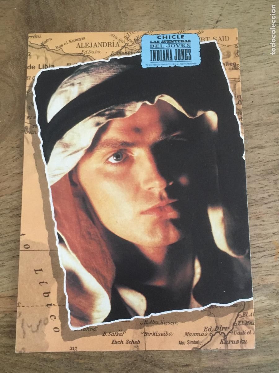 Coleccionismo Cromos antiguos: chicle las aventuras del joven indiana jones cromo nunca pegado perfecto estado