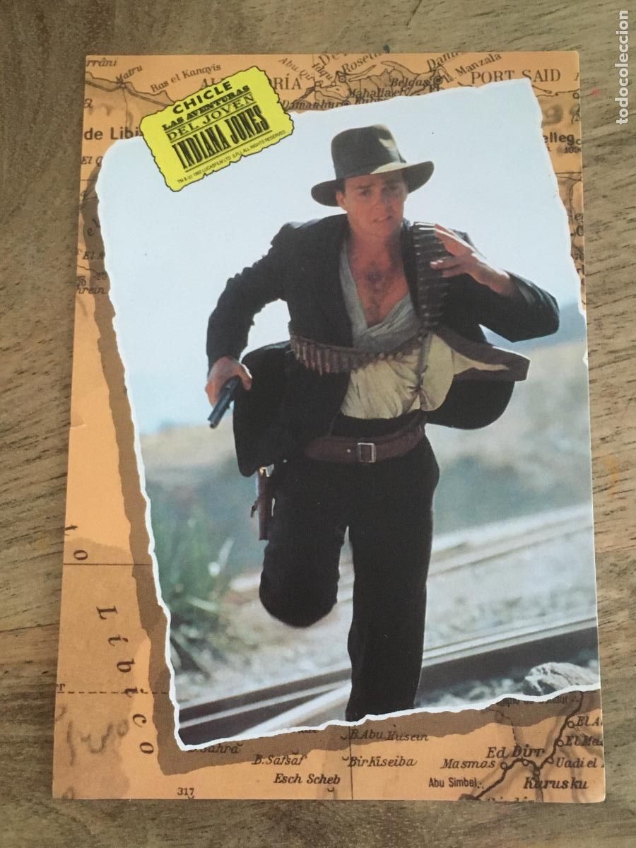 Coleccionismo Cromos antiguos: chicle las aventuras del joven indiana jones cromo nunca pegado perfecto estado