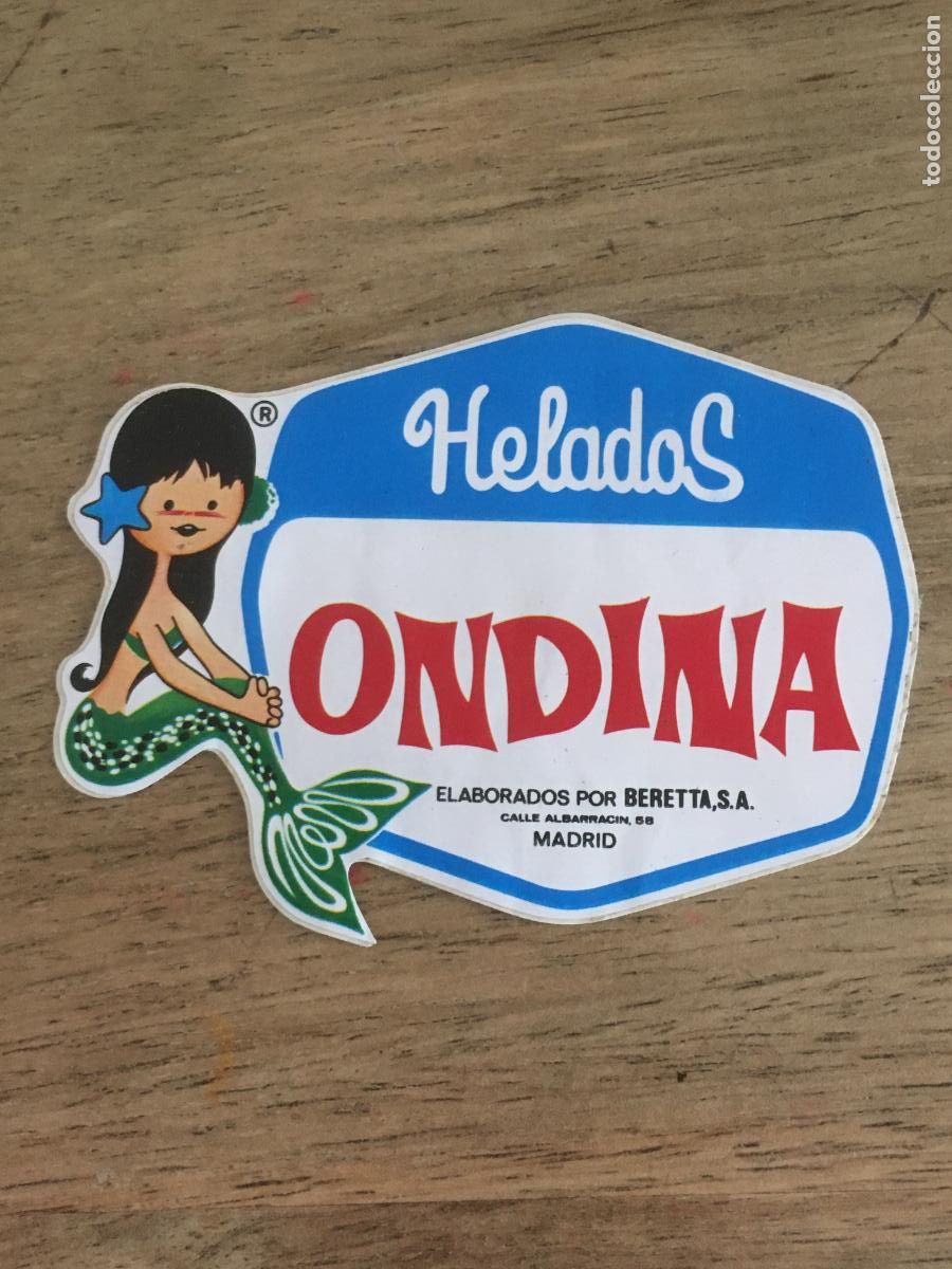 Coleccionismo Cromos antiguos: helados ondina pegatina cromo nunca pegado