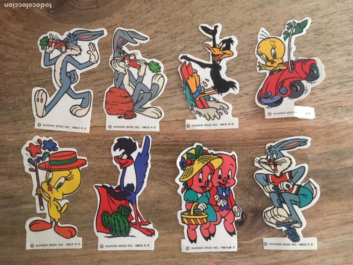 Collectionnisme Cartes &agrave; collectionner anciennes: looney tunes lote 8 cromos troquelados nunca pegados