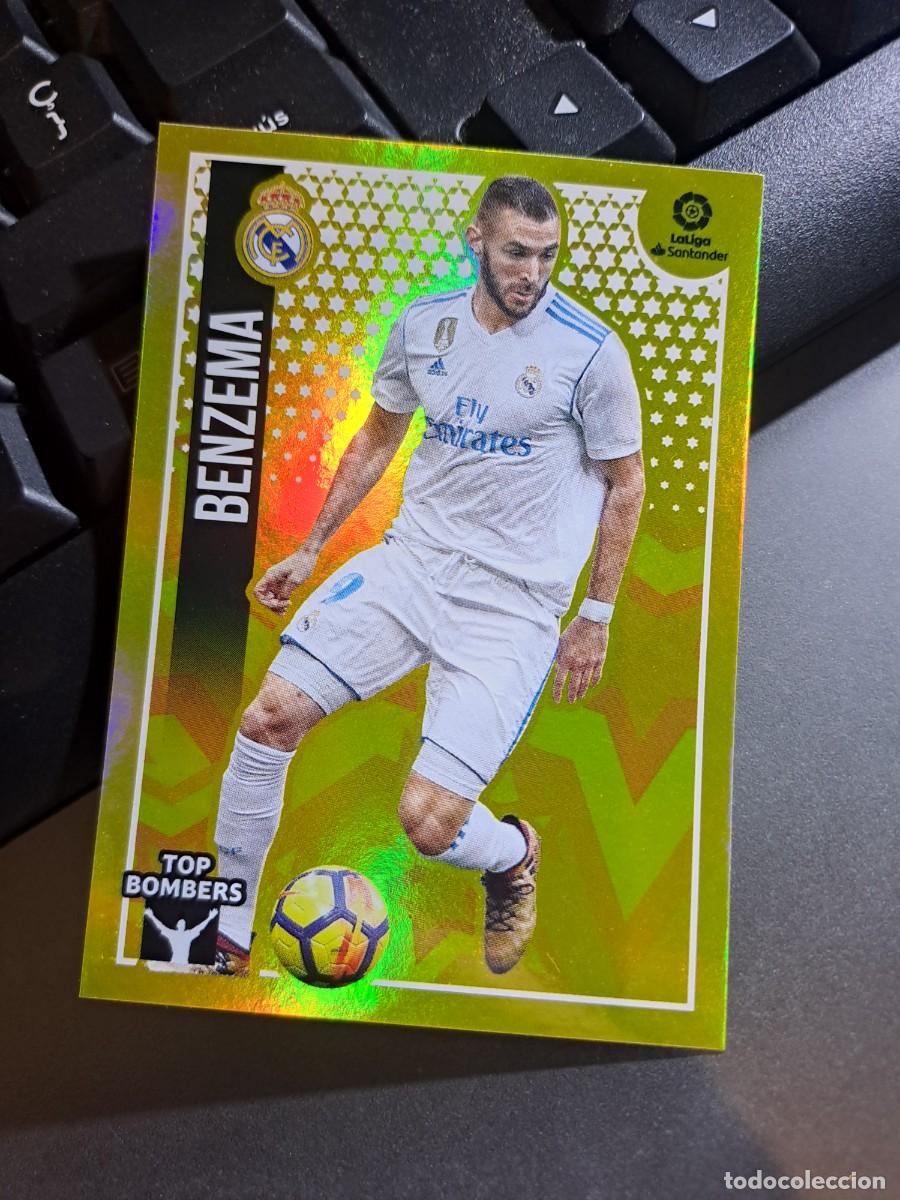 Coleccionismo Cromos antiguos: CROMO BENZEMA 5 TOP BOMBERS 5 REAL MADRID LIGA 2018 2019 18 19 ESTE PANINI NUNCA PEGADO