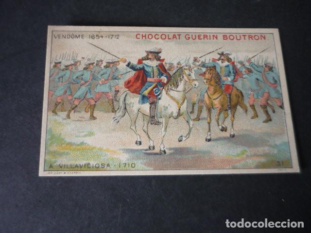 Collectable Antique Stickers: BRIHUEGA GUADALAJARA BATALLA DE VILLAVICIOSA ANTIGUO CROMO SIGLO XIX