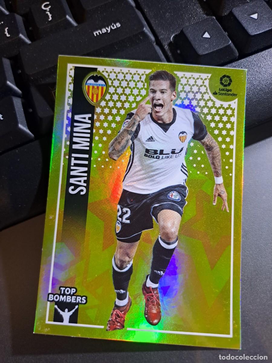 Coleccionismo Cromos antiguos: CROMO SANTI MINA 21 TOP BOMBERS 21 VALENCIA LIGA 2018 2019 18 19 ESTE PANINI NUNCA PEGADO