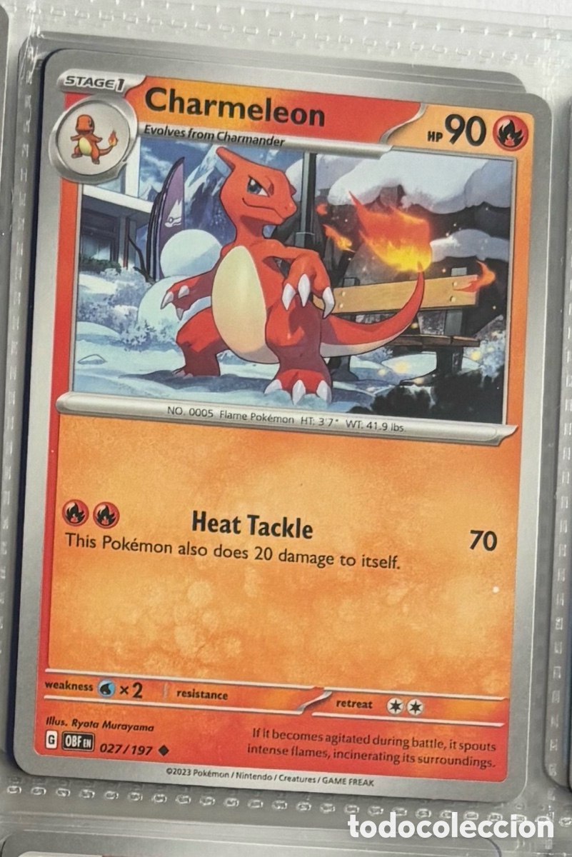 Coleccionismo Cromos antiguos: CHARMELEON 027/197 Carta Pokemon TCG PACK INICIALES