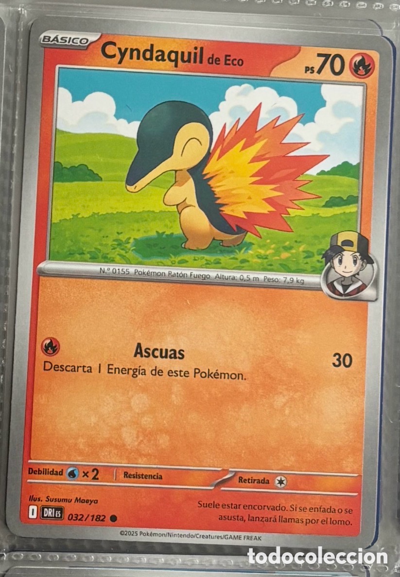 Coleccionismo Cromos antiguos: CYNDAQUIL 032/182 Carta Pokemon TCG PACK INICIALES