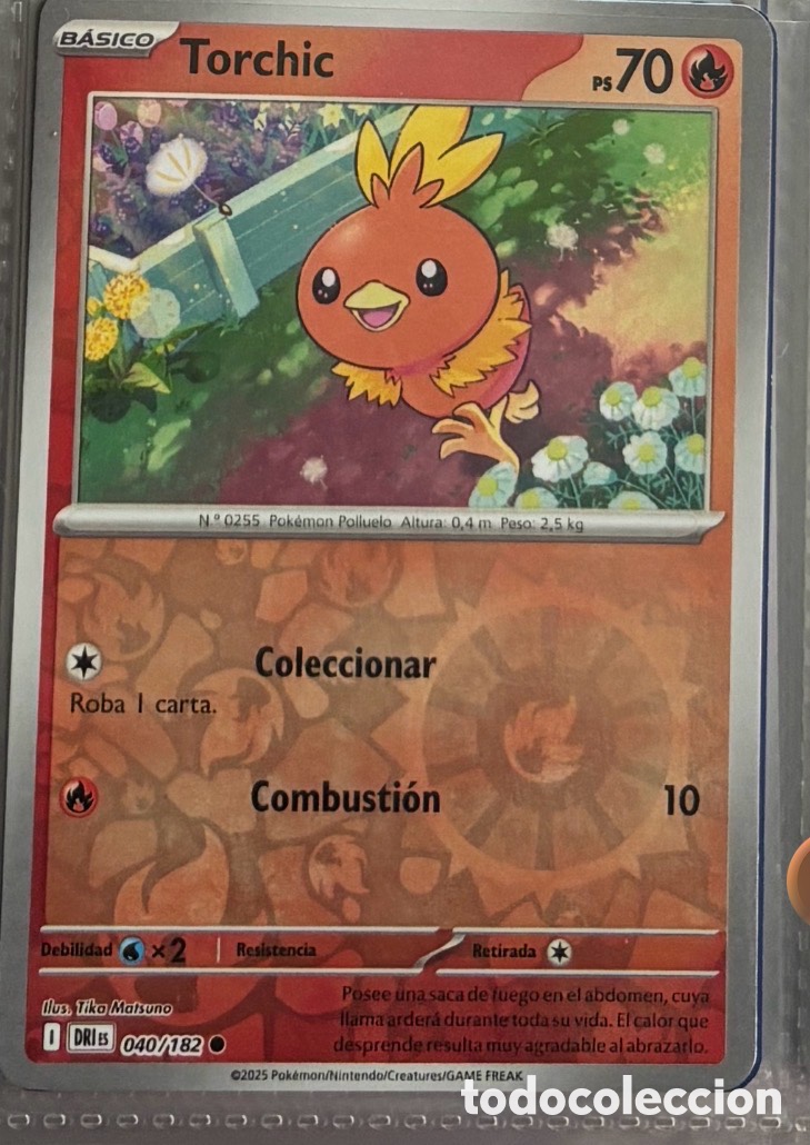 Coleccionismo Cromos antiguos: TORCHIC REVERSE 040/182 Carta Pokemon TCG PACK INICIALES