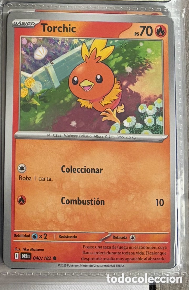 Coleccionismo Cromos antiguos: TORCHIC 040/182 Carta Pokemon TCG PACK INICIALES