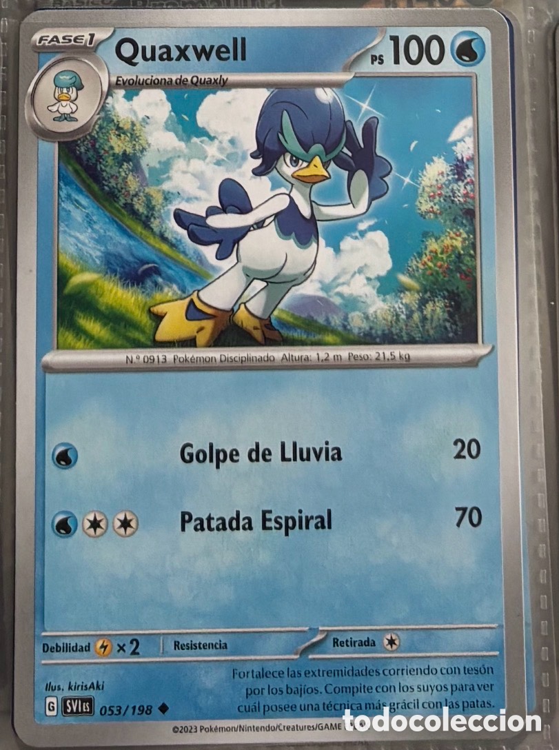 Coleccionismo Cromos antiguos: QUAXWELL 053/198 Carta Pokemon TCG PACK INICIALES