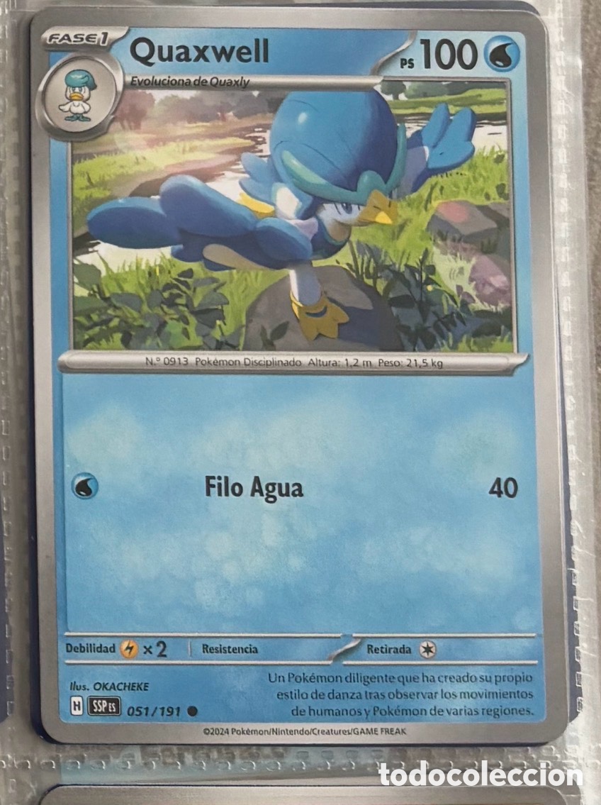 Coleccionismo Cromos antiguos: QUAXWELL 051/191 Carta Pokemon TCG PACK INICIALES