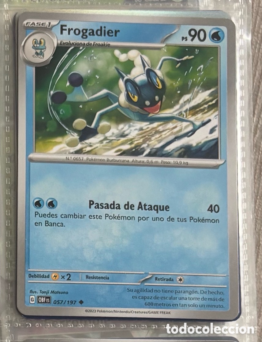Coleccionismo Cromos antiguos: FROGADIER 057/197 Carta Pokemon TCG PACK INICIALES