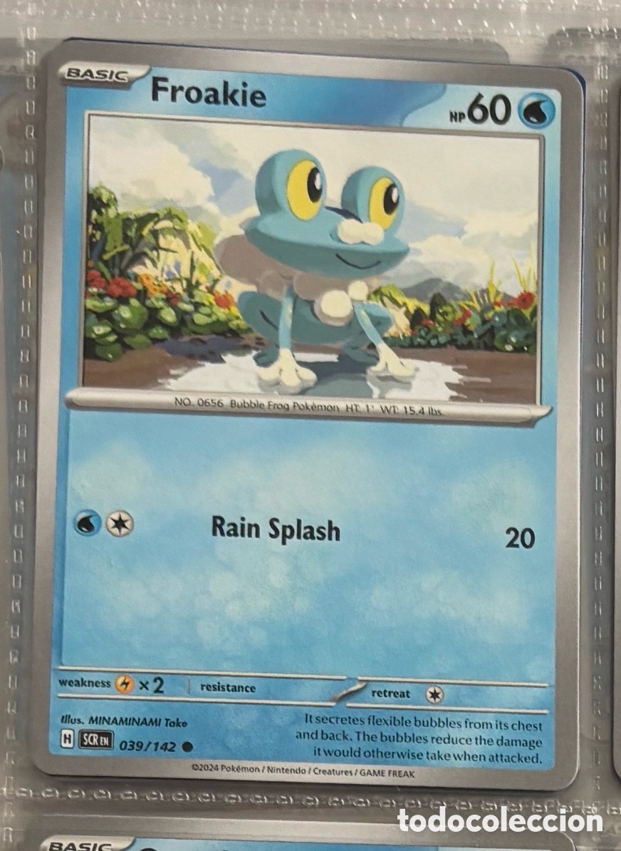 Coleccionismo Cromos antiguos: FROAKIE 039/142 Carta Pokemon TCG PACK INICIALES