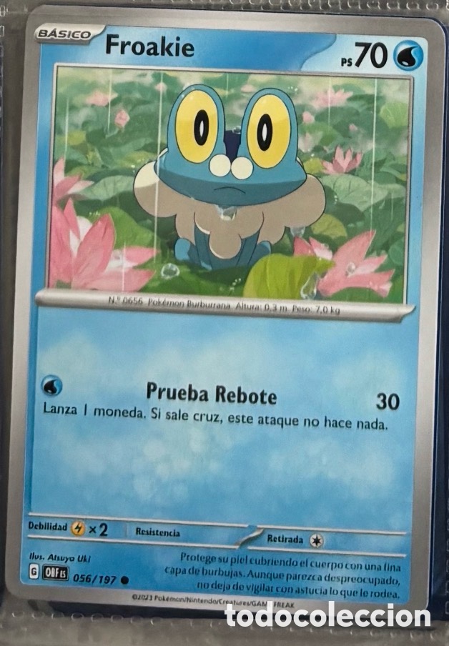 Coleccionismo Cromos antiguos: FROAKIE 056/197 Carta Pokemon TCG PACK INICIALES