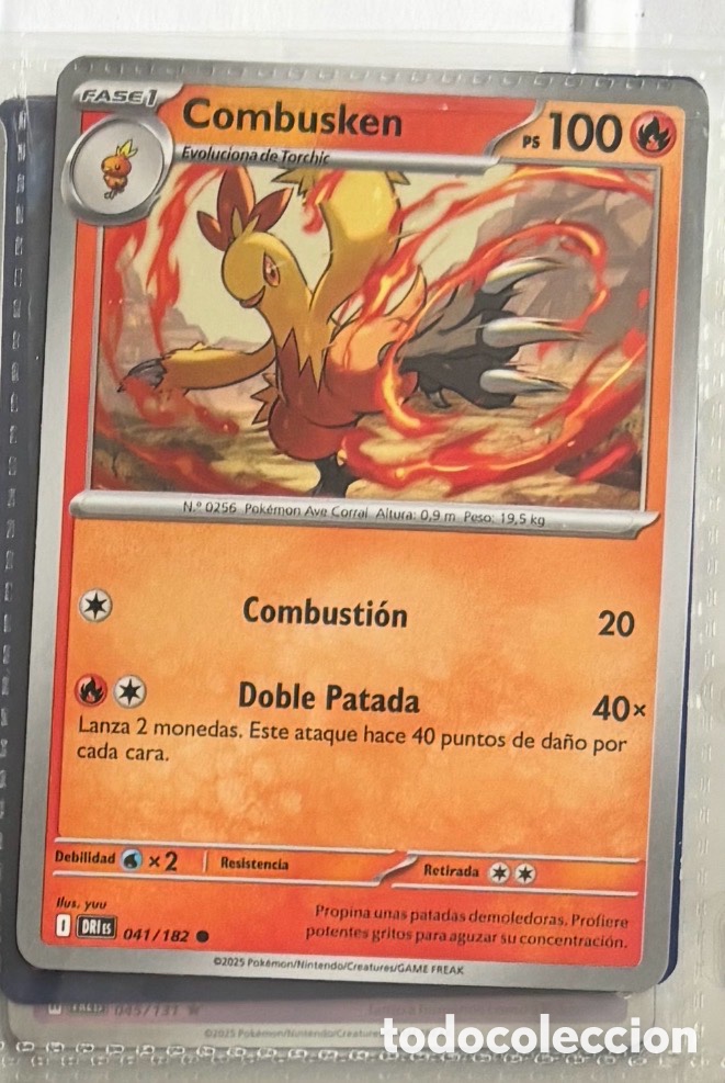 Coleccionismo Cromos antiguos: COMBUSKEN 041/182 Carta Pokemon TCG PACK INICIALES