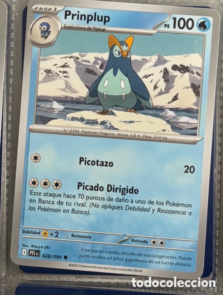 Coleccionismo Cromos antiguos: PRINPLUP 028/094 Carta Pokemon TCG PACK INICIALES
