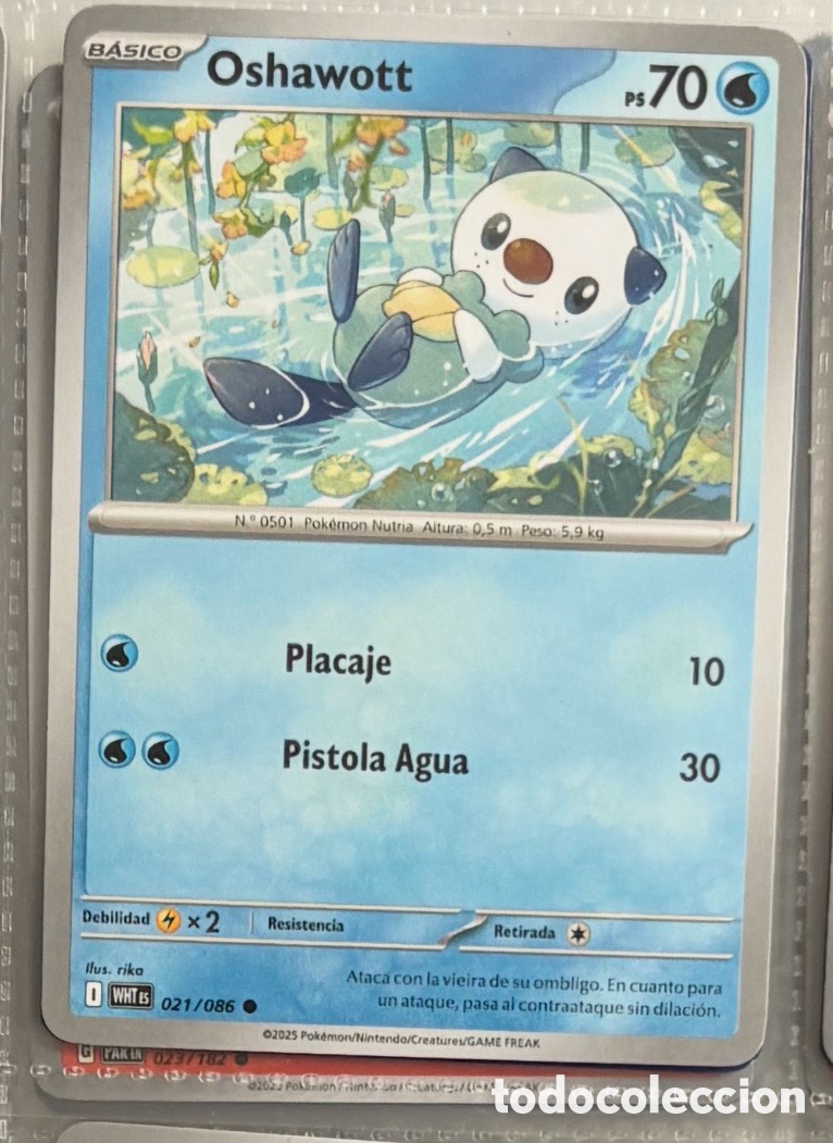 Coleccionismo Cromos antiguos: OSHAWOTT 021/086 Carta Pokemon TCG PACK INICIALES
