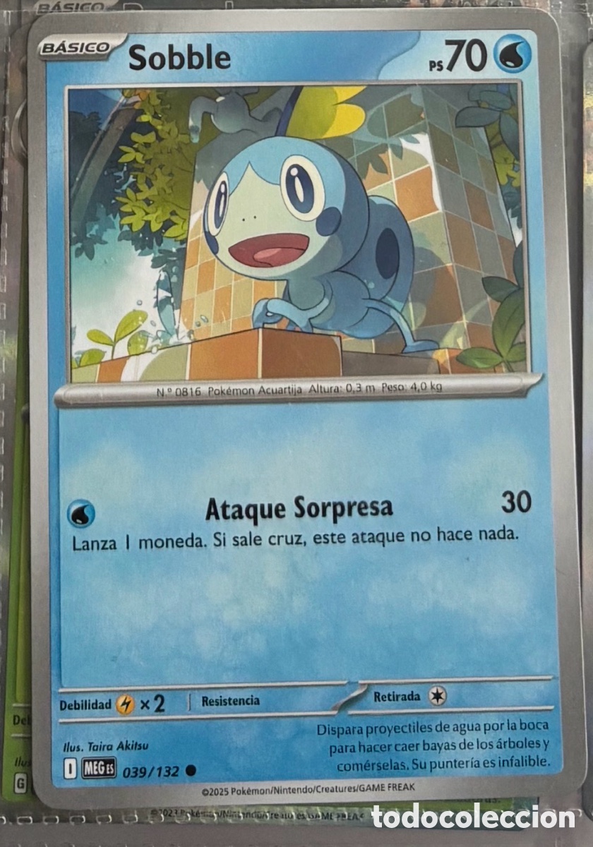 Coleccionismo Cromos antiguos: SOBBLE 039/132 Carta Pokemon TCG PACK INICIALES