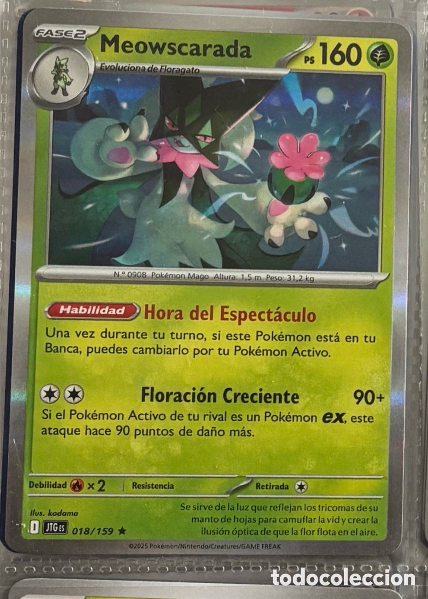Coleccionismo Cromos antiguos: MEOWSCARADA 018/159 Carta Pokemon TCG PACK INICIALES