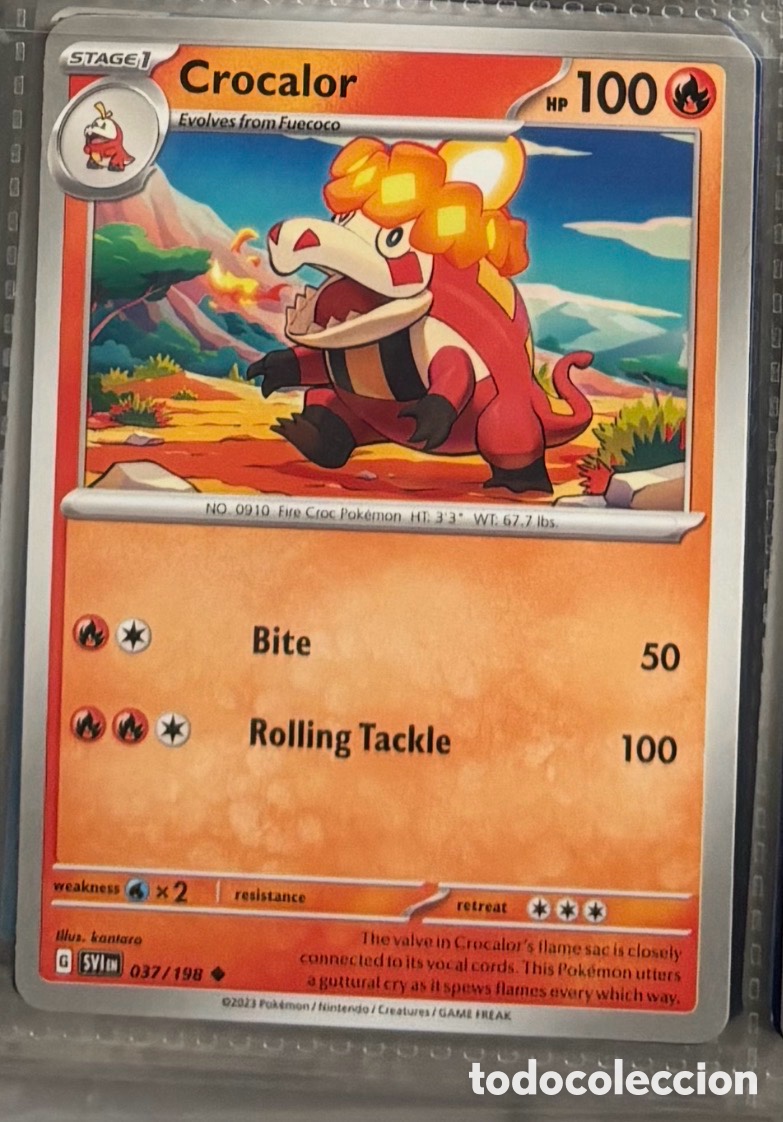 Coleccionismo Cromos antiguos: CROCALOR 037/198 Carta Pokemon TCG PACK INICIALES