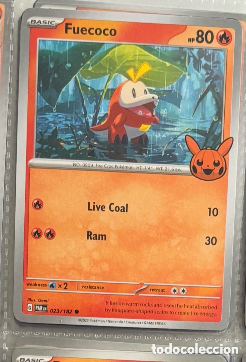 Coleccionismo Cromos antiguos: FUECOCO EDICI&Oacute;N HALLOWEEN 023/182 Carta Pokemon TCG PACK INICIALES
